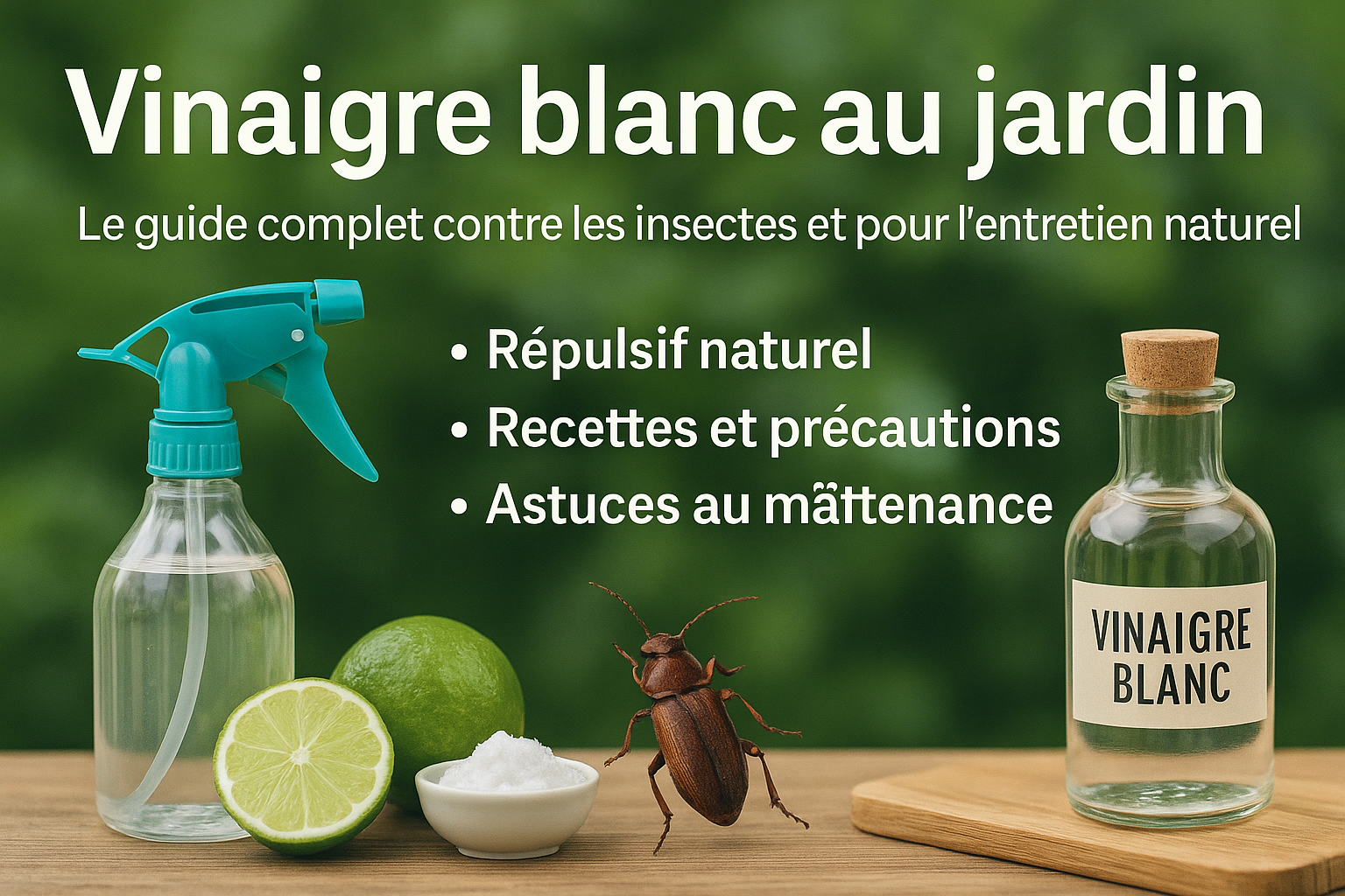 vinaigre blanc au jardin
